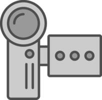 Camcorder Line Filled Greyscale Icon Design vector