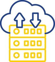 Data Flow Line Two Colour Icon Design vector