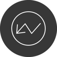 Trend Line Inverted Icon Design vector