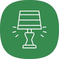 Lamp Line Curve Icon Design vector