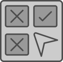 Selection Line Filled Greyscale Icon Design vector