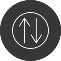 Swap Line Inverted Icon Design vector