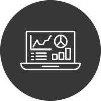 Web Analytics Line Inverted Icon Design vector