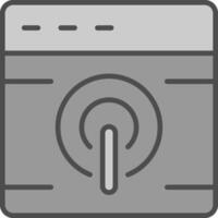Browser Line Filled Greyscale Icon Design vector