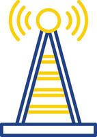 Radio Tower Line Two Colour Icon Design vector
