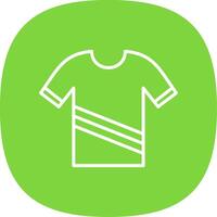 camisa línea curva icono diseño vector