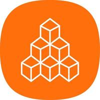 Blocks Line Curve Icon Design vector