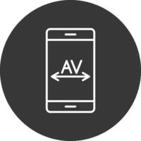 Kerning Line Inverted Icon Design vector
