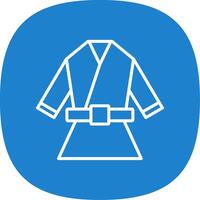 Kimono Line Curve Icon Design vector