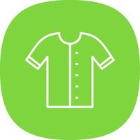 Shirt Line Curve Icon Design vector