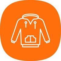 Hoodie Line Curve Icon Design vector