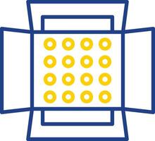 Soft Box Line Two Colour Icon Design vector