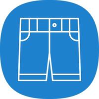 pantalones cortos línea curva icono diseño vector