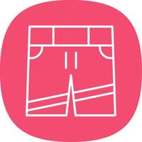 Shorts Line Curve Icon Design vector