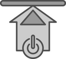 Upload Line Filled Greyscale Icon Design vector