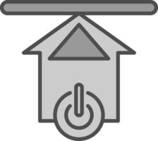 Upload Line Filled Greyscale Icon Design vector