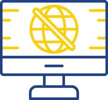 No Signal Line Two Colour Icon Design vector