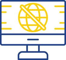 No Signal Line Two Colour Icon Design vector