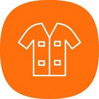 Shirt Line Curve Icon Design vector