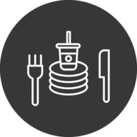 Tableware Line Inverted Icon Design vector