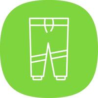 Trousers Line Curve Icon Design vector