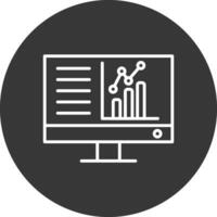Dashboard Line Inverted Icon Design vector