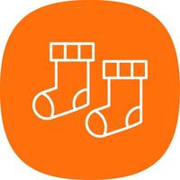 Socks Line Curve Icon Design vector