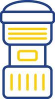 Camera Lens Line Two Colour Icon Design vector