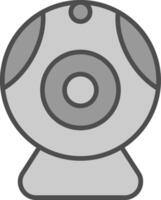 Web camera Line Filled Greyscale Icon Design vector