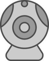 Web camera Line Filled Greyscale Icon Design vector