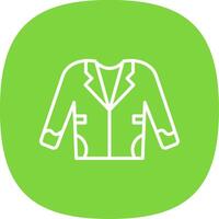 Coat Line Curve Icon Design vector
