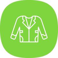 Coat Line Curve Icon Design vector