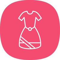 Dress Line Curve Icon Design vector