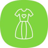 Dress Line Curve Icon Design vector