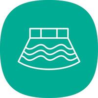 Skirt Line Curve Icon Design vector