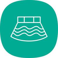 Skirt Line Curve Icon Design vector