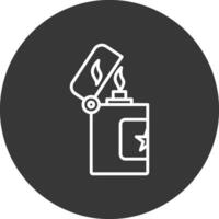 Lighter Line Inverted Icon Design vector