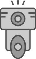 Camera Flash Line Filled Greyscale Icon Design vector