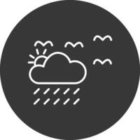 clima línea invertido icono diseño vector