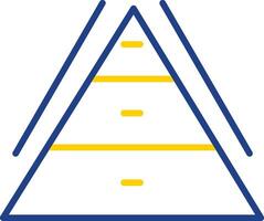 Pyramid Chart Line Two Colour Icon Design vector