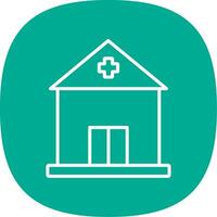 Building Line Curve Icon Design vector