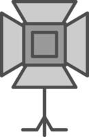 Spotlight Line Filled Greyscale Icon Design vector