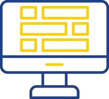 Dashboard Line Two Colour Icon Design vector