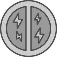 No Flash Line Filled Greyscale Icon Design vector