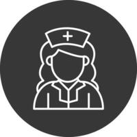 Nursing Line Inverted Icon Design vector