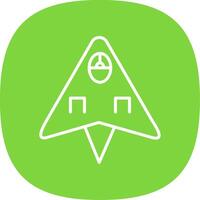 Plane Line Curve Icon Design vector