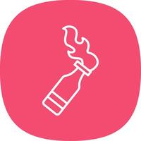 Bottle Line Curve Icon Design vector