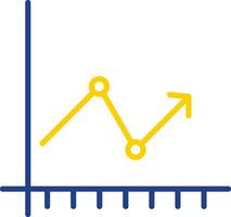 Arrow Chart Line Two Colour Icon Design vector