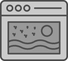 Browser Line Filled Greyscale Icon Design vector