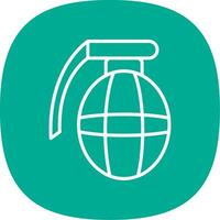 Grenade Line Curve Icon Design vector